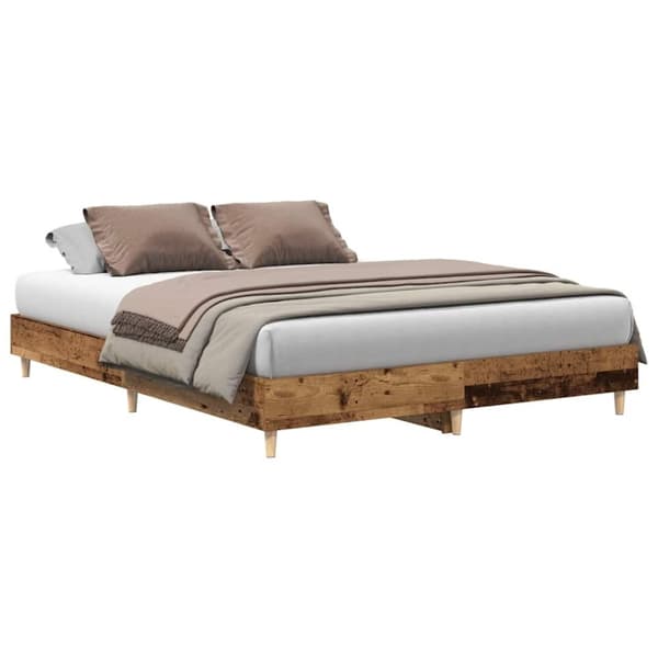 vidaXL Sengeramme uten madrass gammelt tre 140x200 cm konstruert tre