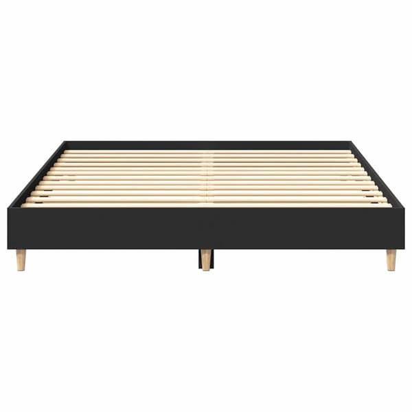 vidaXL Sengeramme uten madrass svart 140x200 cm konstruert tre