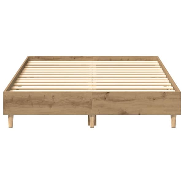 vidaXL Sengeramme uten madrass artisan eik 120x200 cm konstruert tre