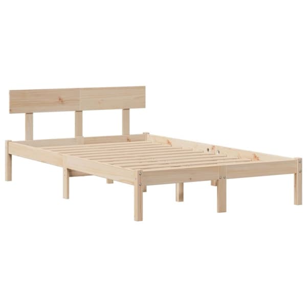 vidaXL seng med reol uden madras 135x190 cm massivt fyrretræ