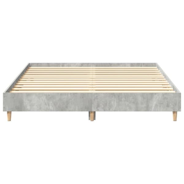 vidaXL Sengeramme uten madrass betonggrå 150x200 cm konstruert tre