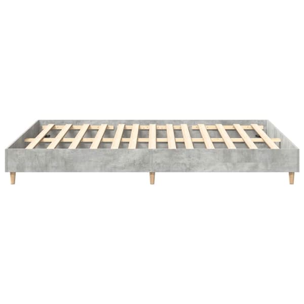 vidaXL Sengeramme uten madrass betonggrå 150x200 cm konstruert tre