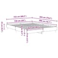 Miniatyrbilde 11 av 11: vidaXL Sengeramme uten madrass betonggrå 150x200 cm konstruert tre