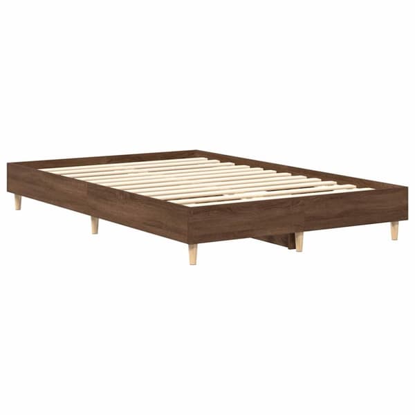 vidaXL Sengeramme uten madrass brun eik 120x200 cm konstruert tre
