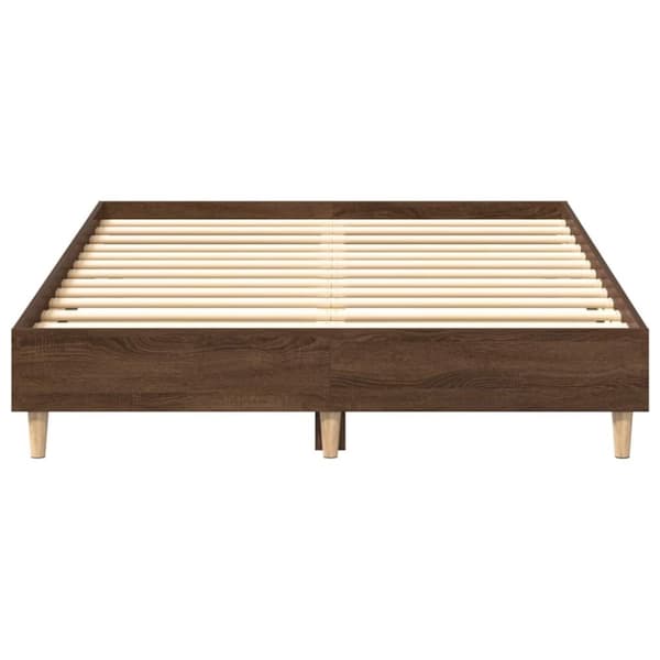 vidaXL Sengeramme uten madrass brun eik 120x200 cm konstruert tre