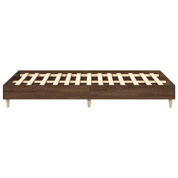 vidaXL Sengeramme uten madrass brun eik 120x200 cm konstruert tre