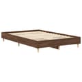 Miniatyrbilde 8 av 10: vidaXL Sengeramme uten madrass brun eik 120x200 cm konstruert tre