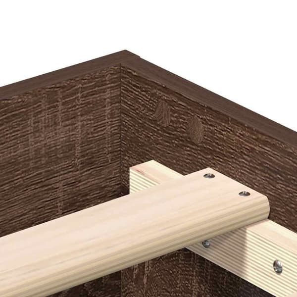 vidaXL Sengeramme uten madrass brun eik 120x200 cm konstruert tre