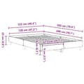 Miniatyrbilde 10 av 10: vidaXL Sengeramme uten madrass brun eik 120x200 cm konstruert tre