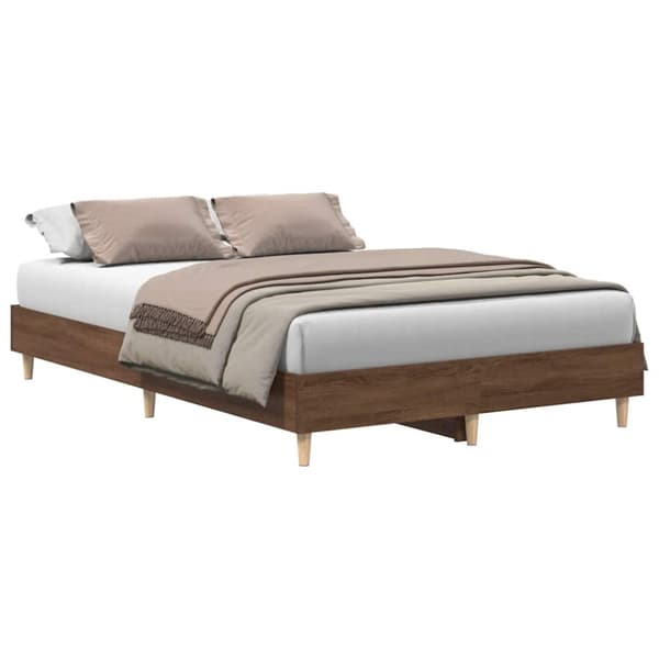 vidaXL Sengeramme uten madrass brun eik 120x200 cm konstruert tre