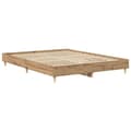 Miniatyrbilde 5 av 11: vidaXL Sengeramme uten madrass artisan eik 150x200 cm konstruert tre