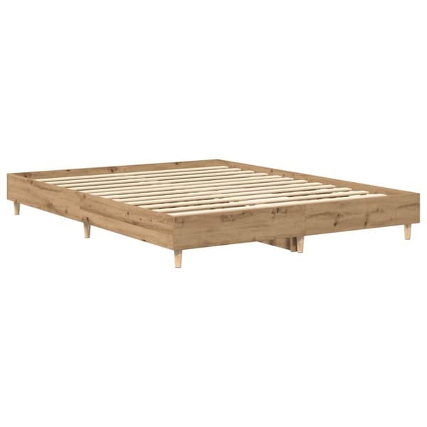 vidaXL Sengeramme uten madrass artisan eik 150x200 cm konstruert tre
