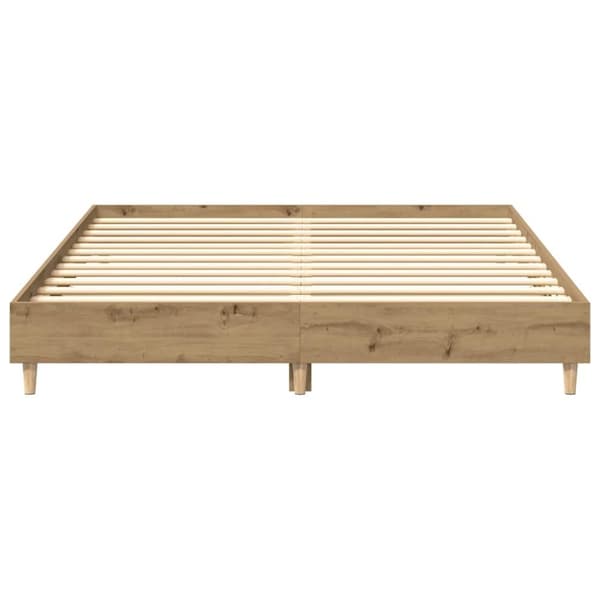 vidaXL Sengeramme uten madrass artisan eik 150x200 cm konstruert tre