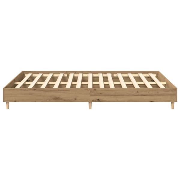 vidaXL Sengeramme uten madrass artisan eik 150x200 cm konstruert tre