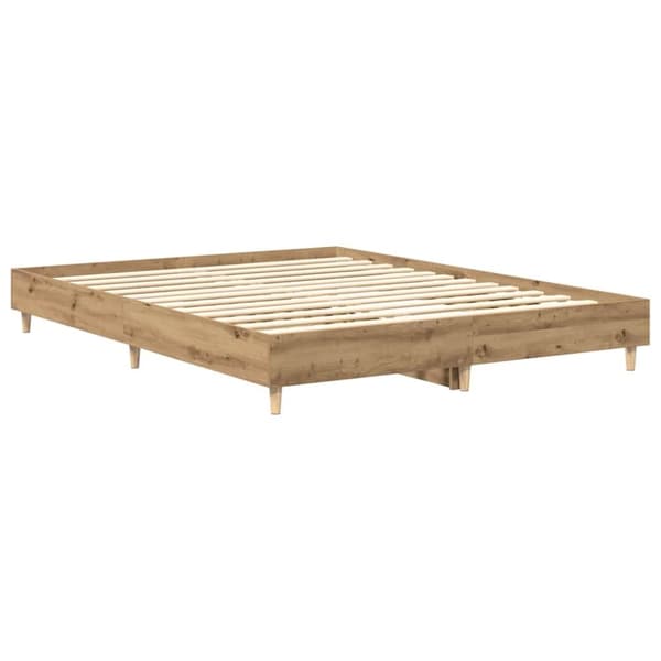 vidaXL Sengeramme uten madrass artisan eik 150x200 cm konstruert tre