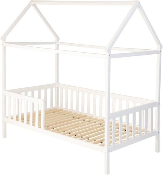 Miljövänlig skandinavisk husbädd för barn - Hållbart furu, 200x90 cm