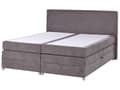 Miniatyrbilde 4 av 11: Dobbeltseng med oppbevaring Taupe Stoff 180 x 200 cm Bonellfjærmadrass Moderne design Kontinentalseng Soverom