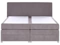 Miniatyrbilde 5 av 11: Dobbeltseng med oppbevaring Taupe Stoff 180 x 200 cm Bonellfjærmadrass Moderne design Kontinentalseng Soverom