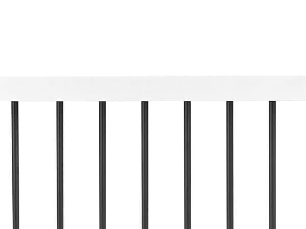 Dagseng Hvit Gummitre 90 x 200 cm Lamellbunn Dekorative metallrør Moderne stil Enkeltseng