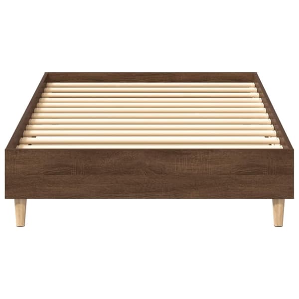 vidaXL Sängynrunko Ei Patjaa Ruskea Tammi 100x200 cm Engineered Wood