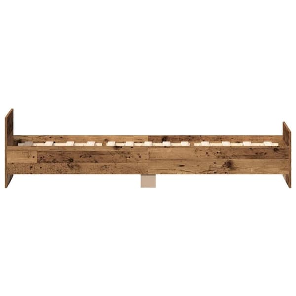 vidaXL Sängram utan madrass gammalt trä 100x200cm konstruerat trä