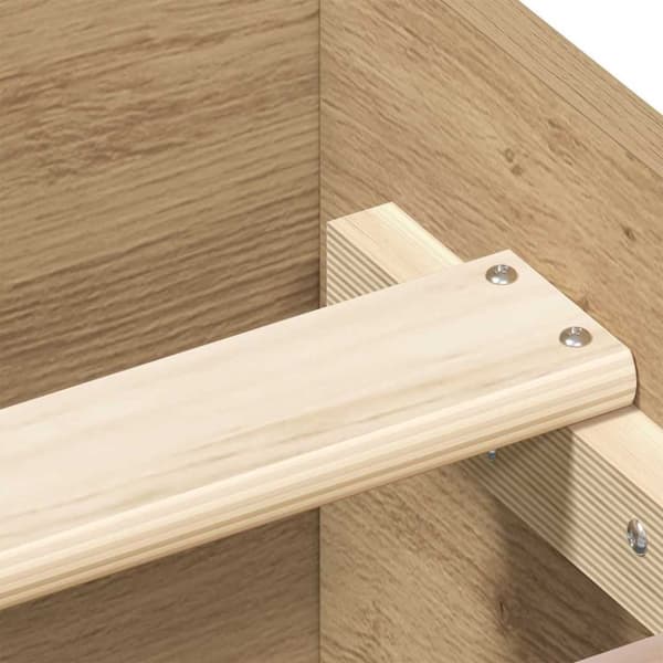vidaXL Sengeramme uten madrass artisan eik 100x200 cm konstruert tre
