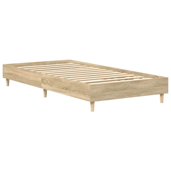vidaXL sängynrunko ilman patjaa Sonoma tammi 90x200 cm suunniteltu puu