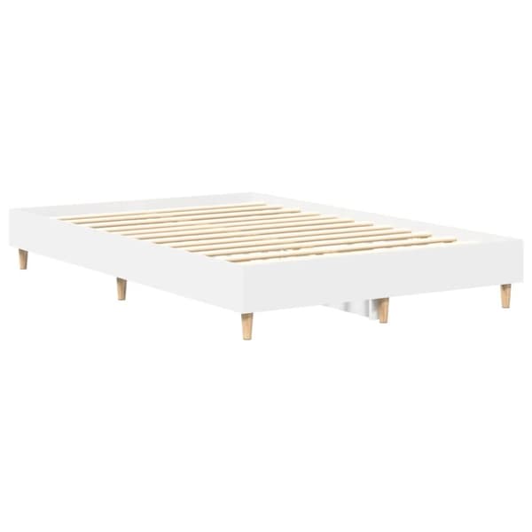 vidaXL sengestel uden madras 120x200 cm konstrueret træ hvid