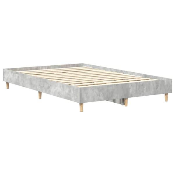 vidaXL Sängynrunko Ei Patjaa Betoni Harmaa 120x200 cm Suunniteltu puu