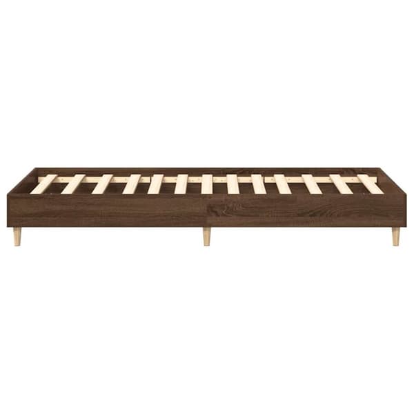 vidaXL Sengeramme uten madrass brun eik 100x200 cm konstruert tre