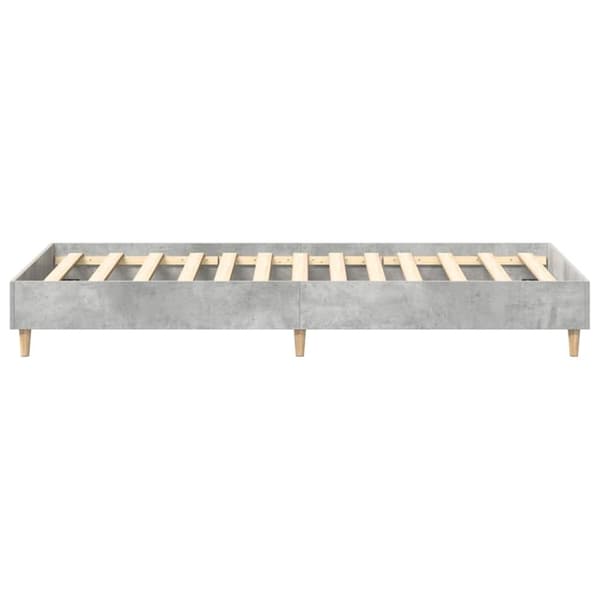vidaXL Sengeramme uten madrass betonggrå 100x200 cm konstruert tre