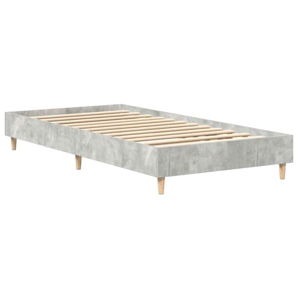 vidaXL Sengeramme uten madrass betonggrå 100x200 cm konstruert tre