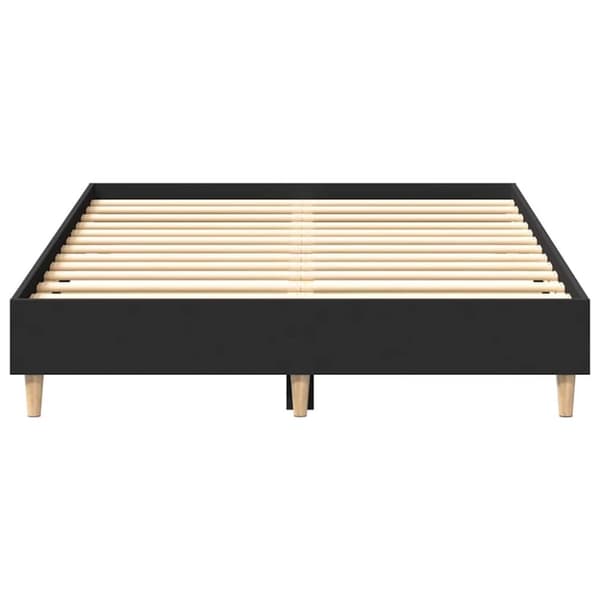 vidaXL Sengeramme uten madrass svart 135x190 cm konstruert tre