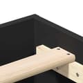 Miniatyrbilde 9 av 11: vidaXL Sengeramme uten madrass svart 135x190 cm konstruert tre