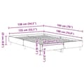 Miniatyrbilde 11 av 11: vidaXL Sengeramme uten madrass svart 135x190 cm konstruert tre