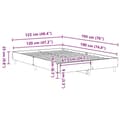 Miniatyrbillede 11 af 11: vidaXL sengestel uden madras 120x190 cm konstrueret træ brunt eg