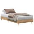 Miniatyrbilde 3 av 11: vidaXL Sengeramme uten madrass artisan eik 90x200 cm konstruert tre