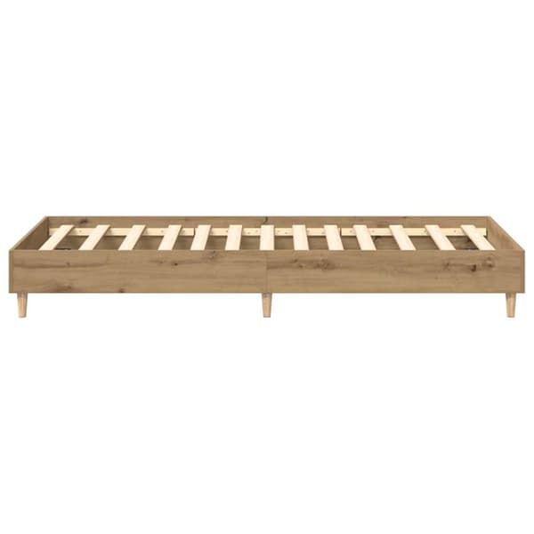 vidaXL Sengeramme uten madrass artisan eik 90x200 cm konstruert tre