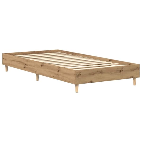 vidaXL Sengeramme uten madrass artisan eik 90x200 cm konstruert tre