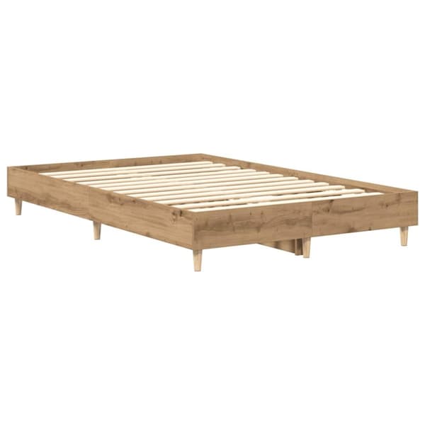 vidaXL Sengeramme uten madrass artisan eik 120x190 cm konstruert tre