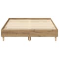 Miniatyrbilde 6 av 11: vidaXL Sengeramme uten madrass artisan eik 120x190 cm konstruert tre