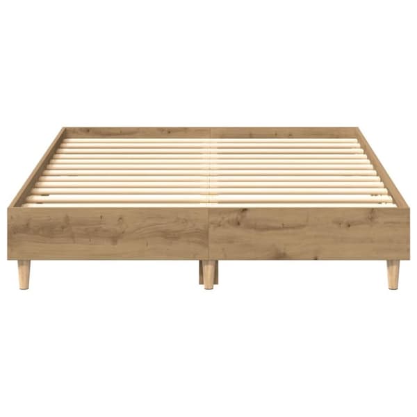 vidaXL Sengeramme uten madrass artisan eik 120x190 cm konstruert tre