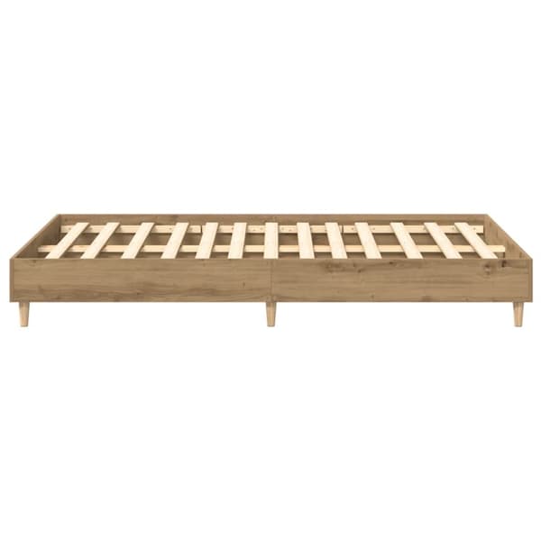 vidaXL Sengeramme uten madrass artisan eik 120x190 cm konstruert tre