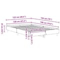 Miniatyrbilde 11 av 11: vidaXL Sengeramme uten madrass artisan eik 120x190 cm konstruert tre