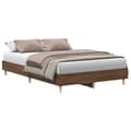 Miniatyrbilde 3 av 11: vidaXL Sengeramme uten madrass brun eik 120x190 cm konstruert tre