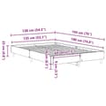 Miniatyrbilde 11 av 11: vidaXL Sengeramme uten madrass artisan eik 135x190cm konstruert tre