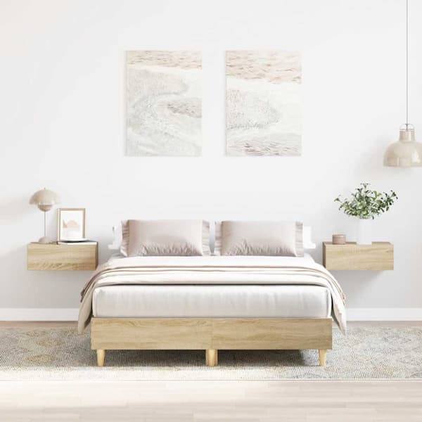 vidaXL sengestel uden madras 120x190 cm konstrueret træ sonoma-eg