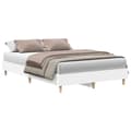 Miniatyrbilde 3 av 11: vidaXL Sengeramme uten madrass hvit 140x190 cm konstruert tre