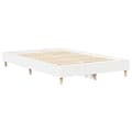 Miniatyrbilde 5 av 11: vidaXL Sengeramme uten madrass hvit 140x190 cm konstruert tre