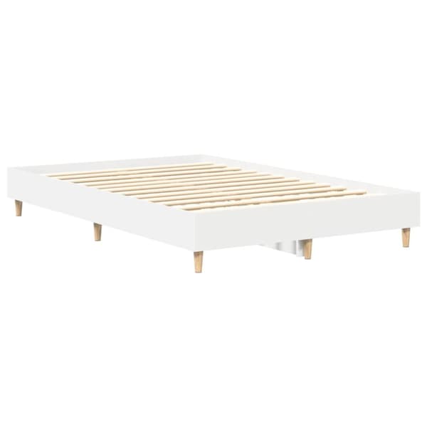 vidaXL Sengeramme uten madrass hvit 140x190 cm konstruert tre